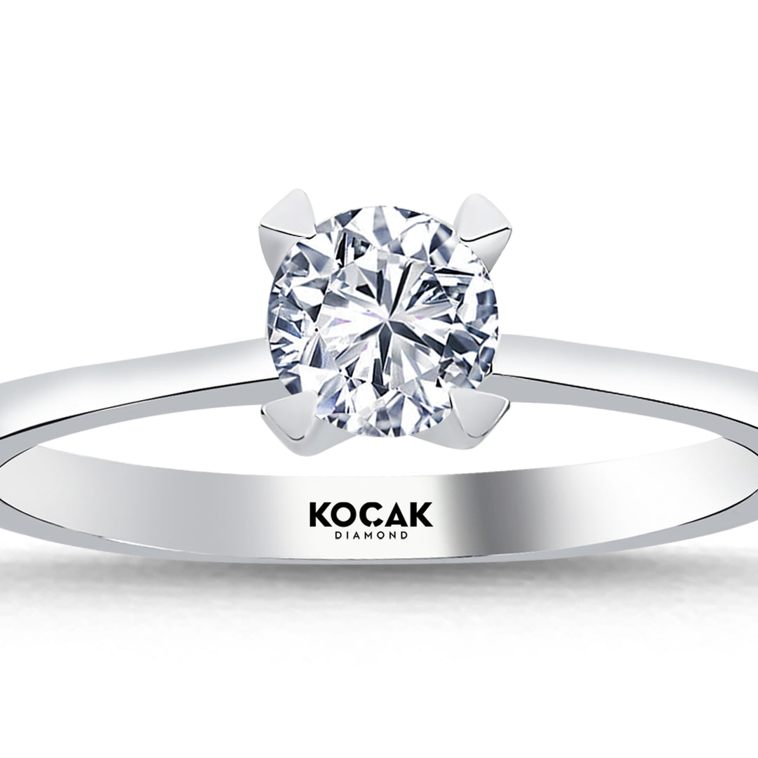 0.50 Karat EF SI Solitaire Diamond Ring