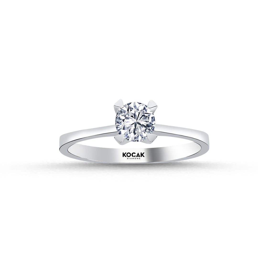 0.50 Karat EF SI Solitaire Diamond Ring