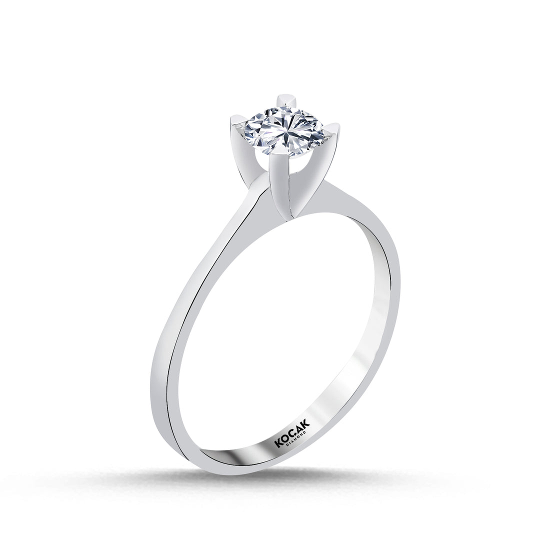 0.50 Karat EF SI Solitaire Diamond Ring