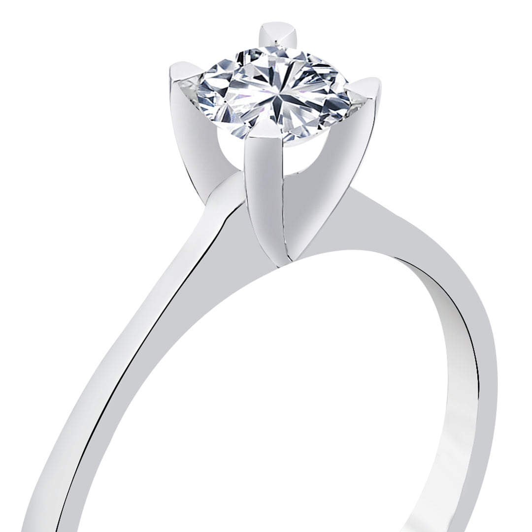 0.50 Karat EF SI Solitaire Diamond Ring