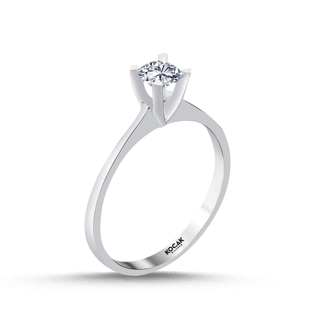 0.39 Karat EF SI Solitaire Diamond Ring