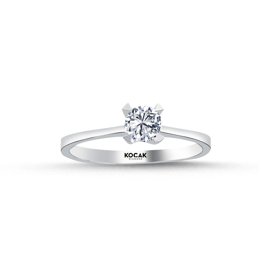 0.39 Karat EF SI Solitaire Diamond Ring