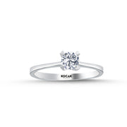 0.39 Karat EF SI Solitaire Diamond Ring