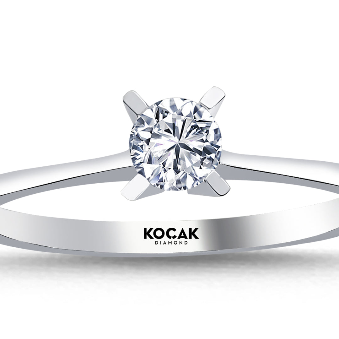 0.30 Karat EF SI Solitaire Diamond Ring