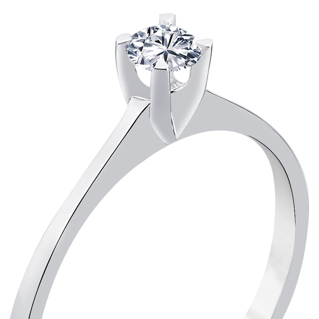 0.20 Karat EF SI Solitaire Diamond Ring