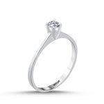 Load image into Gallery viewer, 0.19 Karat EF SI Solitaire Diamond Ring