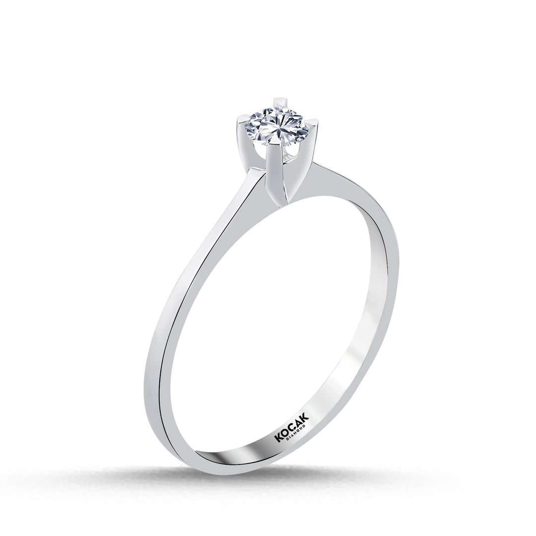 0.19 Karat EF SI Solitaire Diamond Ring
