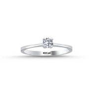 0.19 Karat EF SI Solitaire Diamond Ring