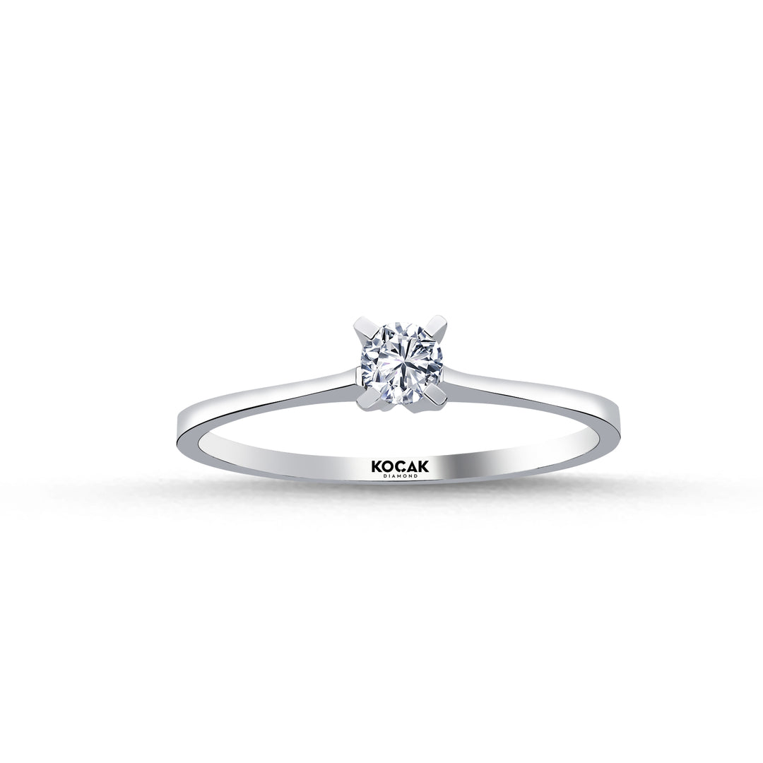 0.15 Karat EF SI Solitaire Diamond Ring