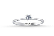 0.10 Karat EF SI Solitaire Diamond Ring