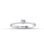 0.09 Karat EF SI Solitaire Diamond Ring