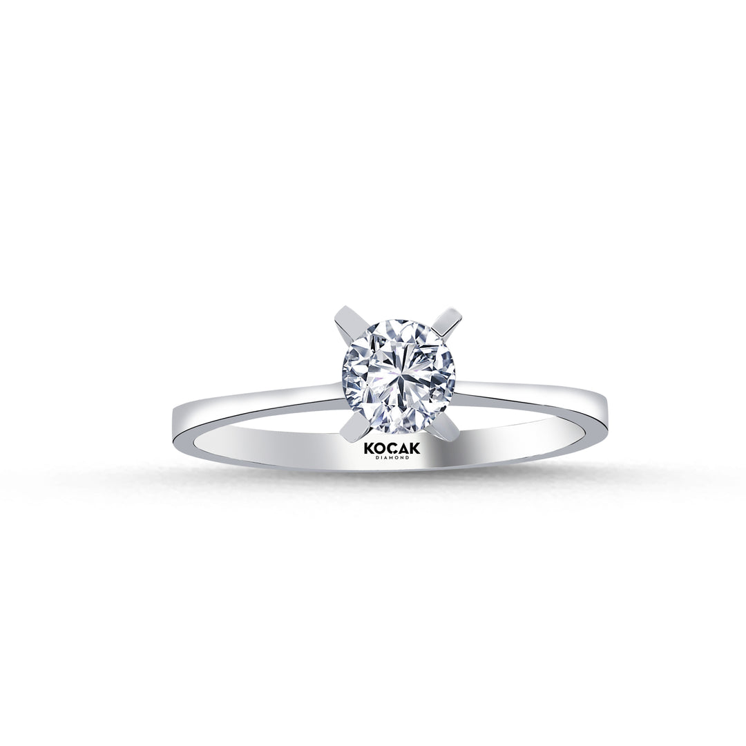0.50 Karat EF SI Solitaire Diamond Ring