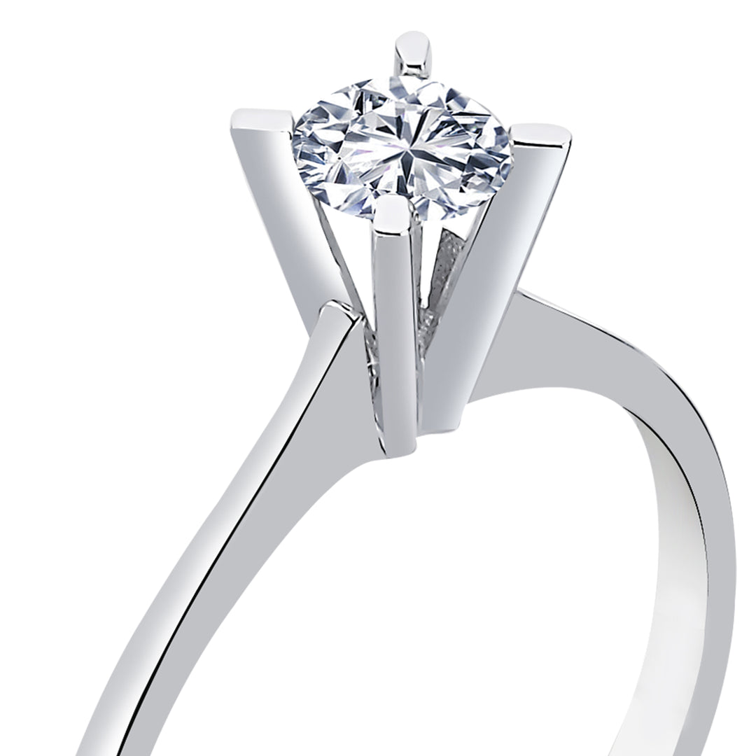 0.39 Karat EF SI Solitaire Diamond Ring