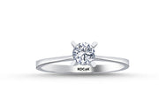 0.39 Karat EF SI Solitaire Diamond Ring