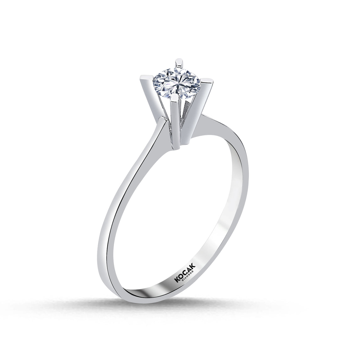 0.39 Karat EF SI Solitaire Diamond Ring