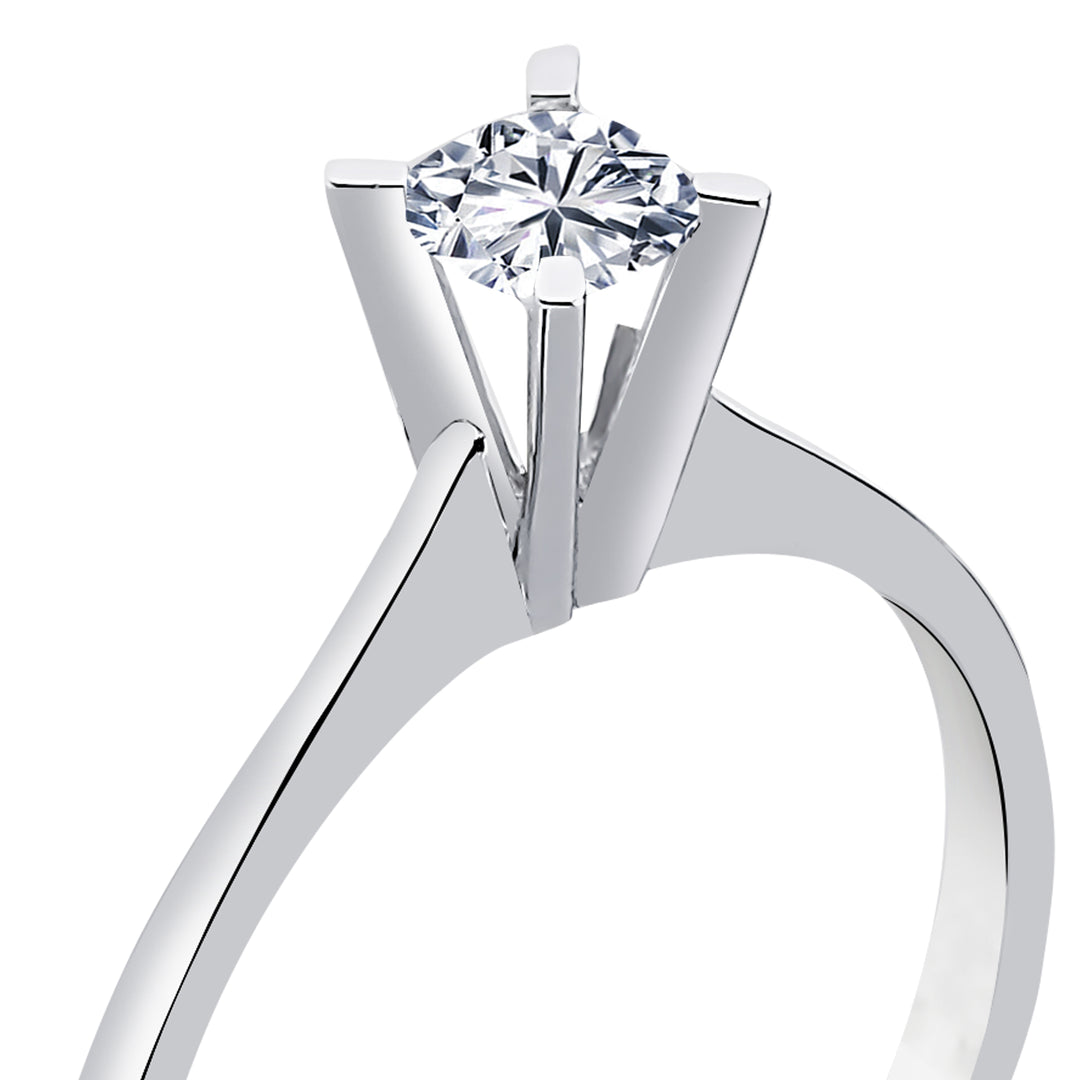 0.30 Karat EF SI Solitaire Diamond Ring