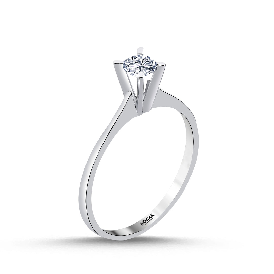 0.30 Karat EF SI Solitaire Diamond Ring