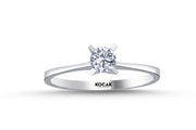 0.30 Karat EF SI Solitaire Diamond Ring
