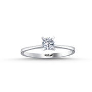 0.30 Karat EF SI Solitaire Diamond Ring