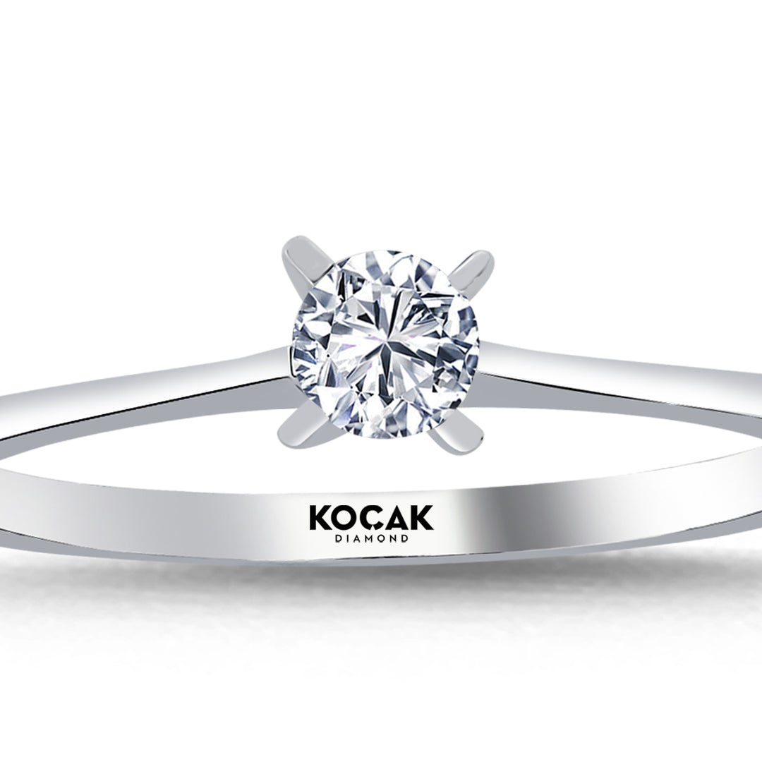 0.20 Karat EF SI Solitaire Diamond Ring