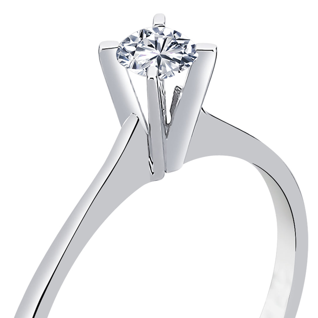 0.19 Karat EF SI Solitaire Diamond Ring