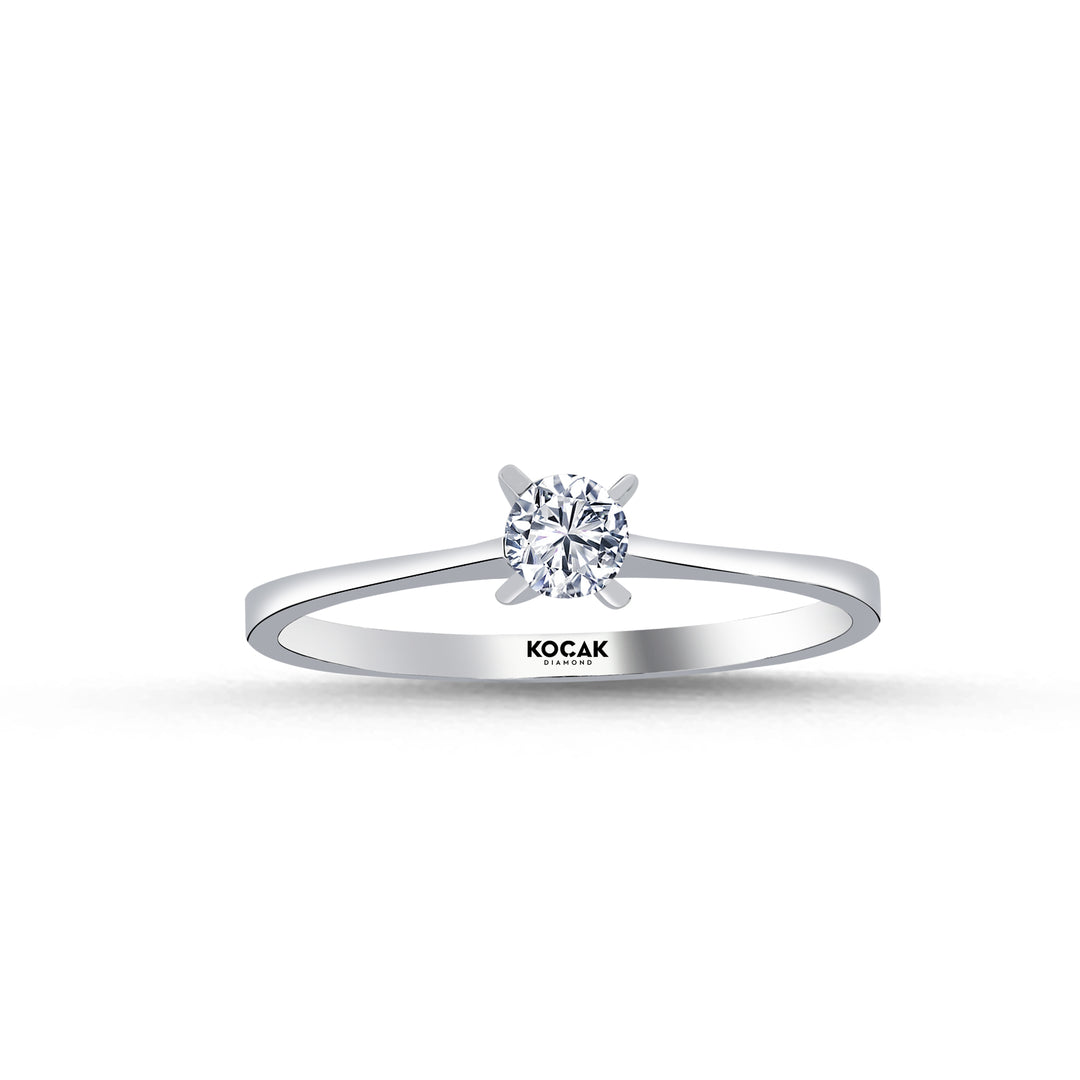 0.19 Karat EF SI Solitaire Diamond Ring