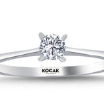 Load image into Gallery viewer, 0.19 Karat EF SI Solitaire Diamond Ring