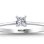 Load image into Gallery viewer, 0.10 Karat EF SI Solitaire Diamond Ring