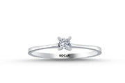 0.10 Karat EF SI Solitaire Diamond Ring