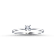 0.10 Karat EF SI Solitaire Diamond Ring