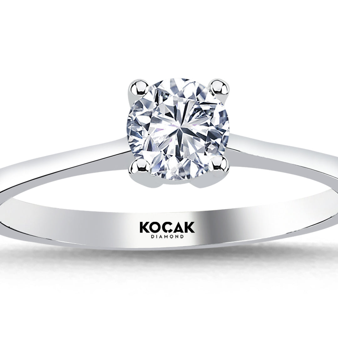 0.50 Karat EF SI Solitaire Diamond Ring