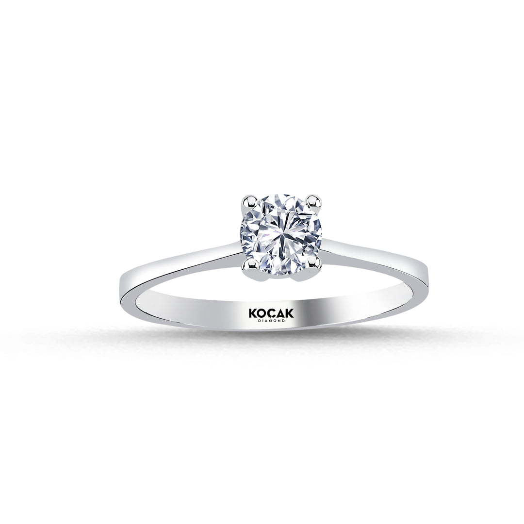 0.50 Karat EF SI Solitaire Diamond Ring