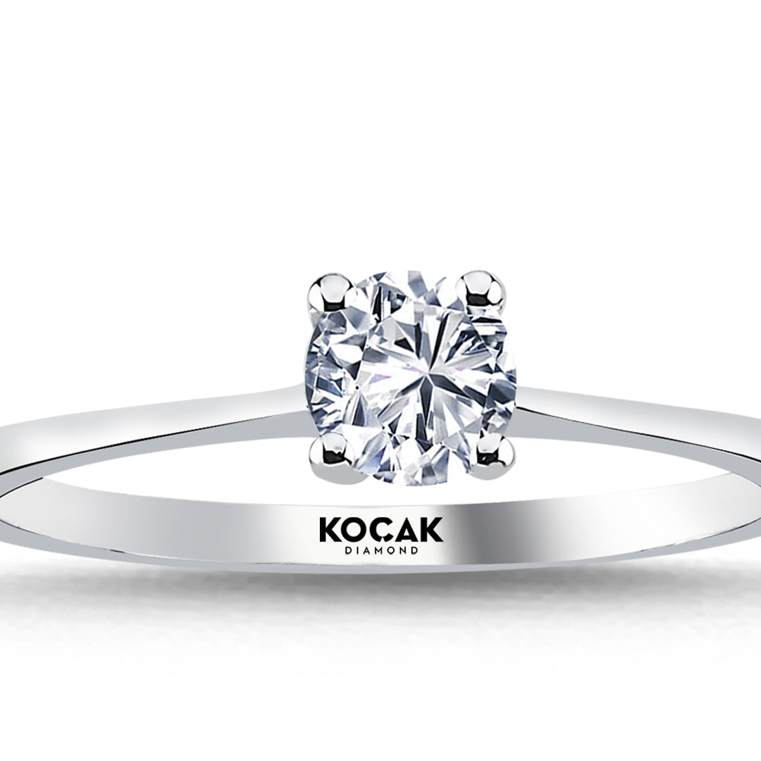 0.39 Karat EF SI Solitaire Diamond Ring
