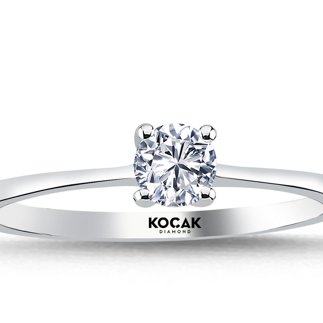 0.30 Karat EF SI Solitaire Diamond Ring