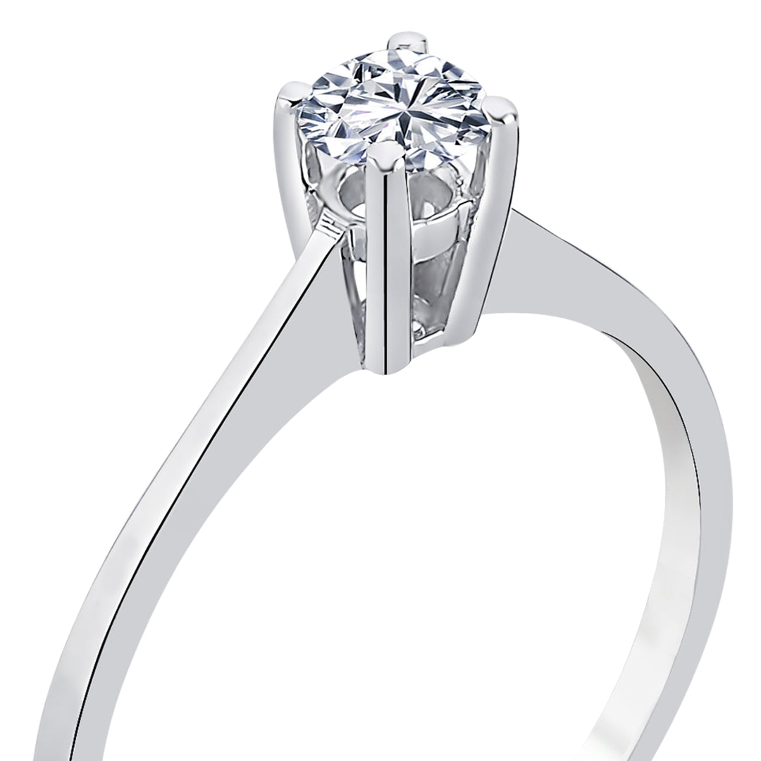 0.30 Karat EF SI Solitaire Diamond Ring