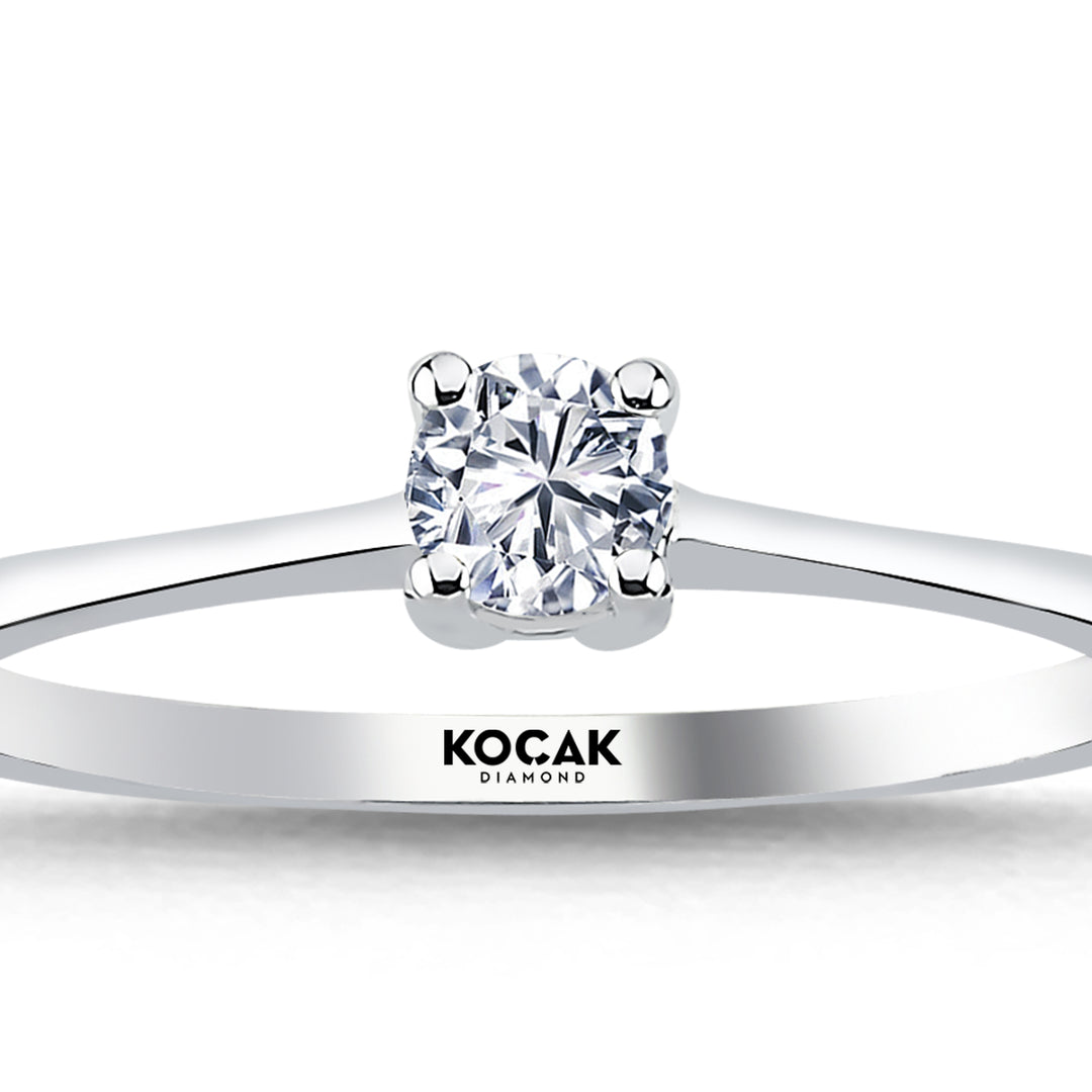 0.19 Karat EF SI Solitaire Diamond Ring