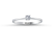 0.10 Karat EF SI Solitaire Diamond Ring