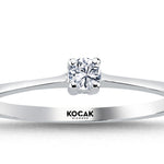Load image into Gallery viewer, 0.10 Karat EF SI Solitaire Diamond Ring