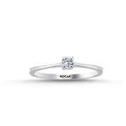 0.09 Karat EF SI Solitaire Diamond Ring