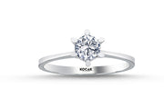 0.50 Karat EF SI Solitaire Diamond Ring