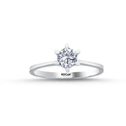 0.50 Karat EF SI Solitaire Diamond Ring