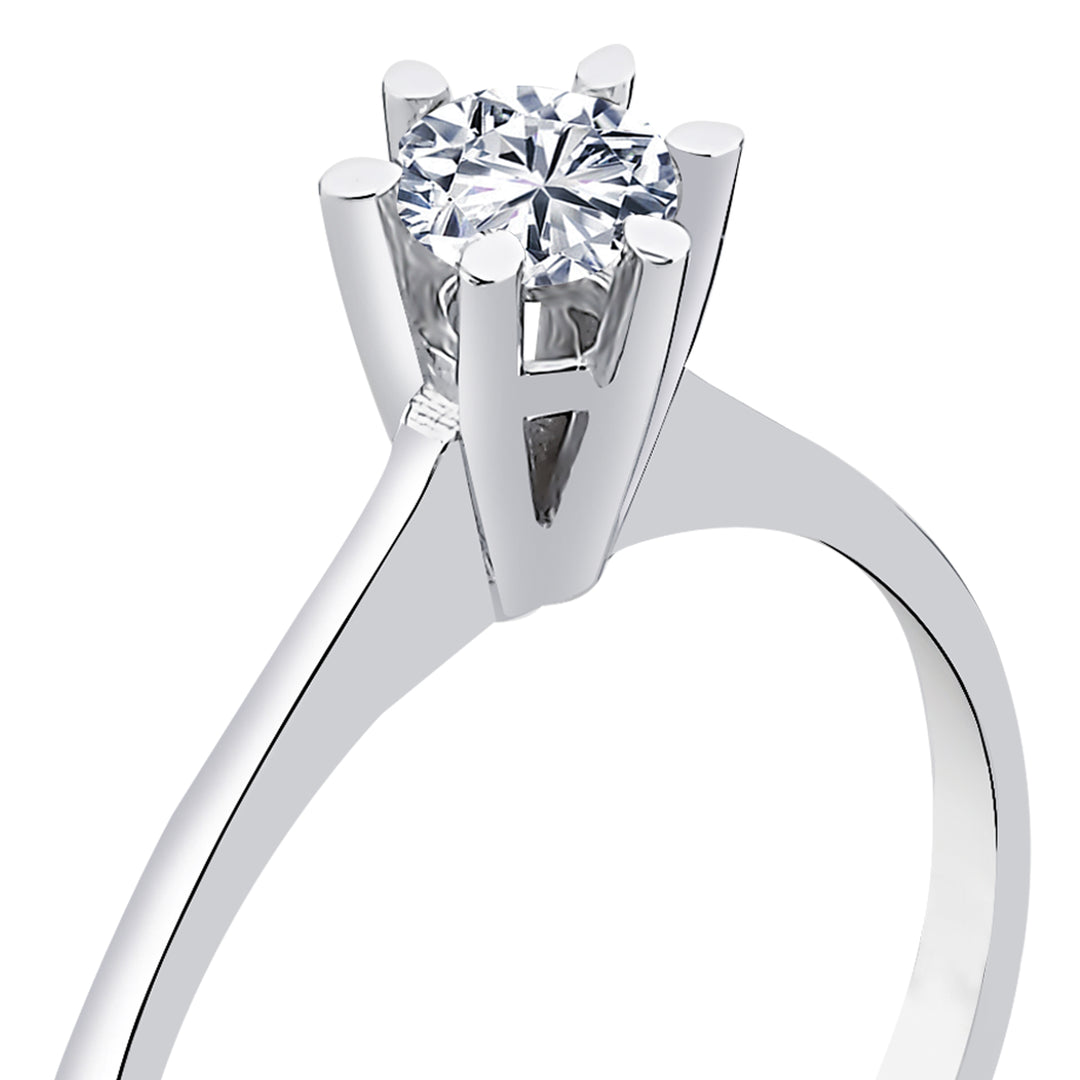 0.30 Karat EF SI Solitaire Diamond Ring