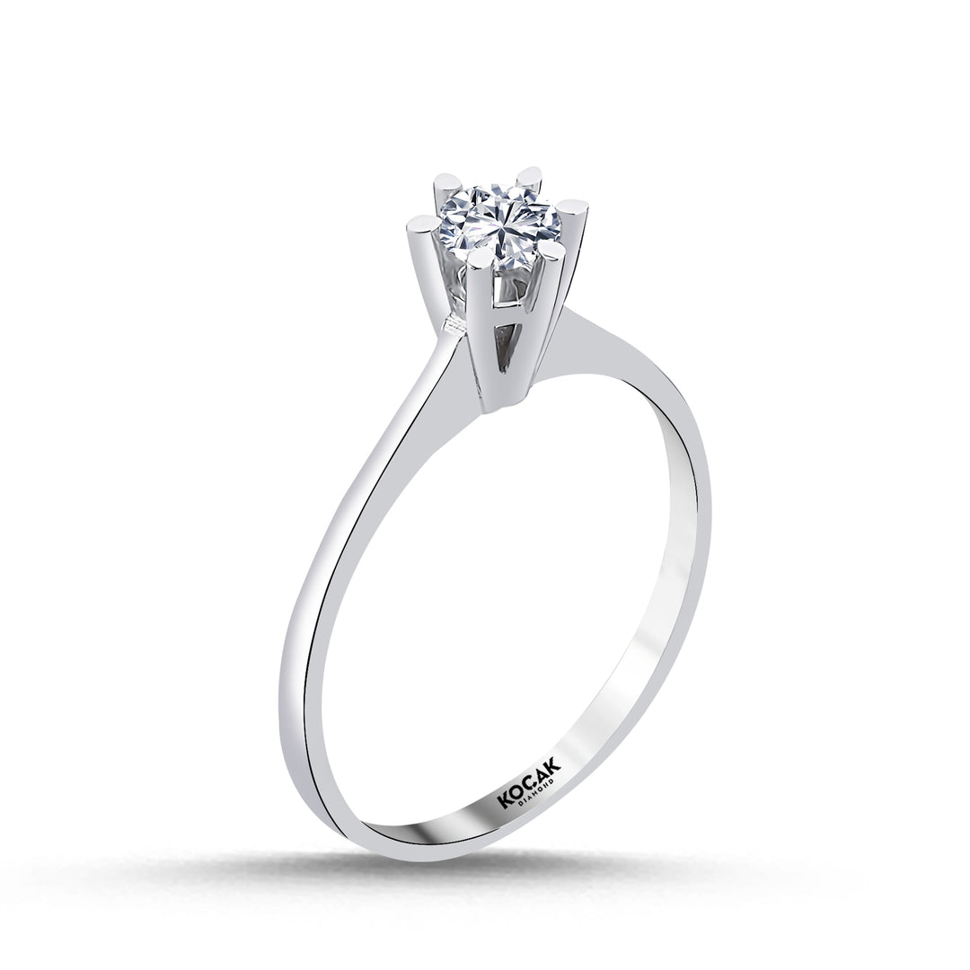 0.30 Karat EF SI Solitaire Diamond Ring