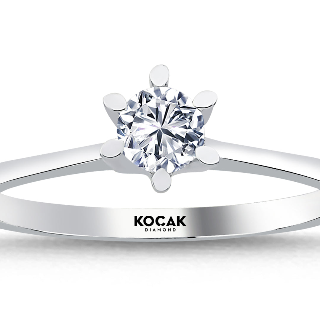 0.30 Karat EF SI Solitaire Diamond Ring