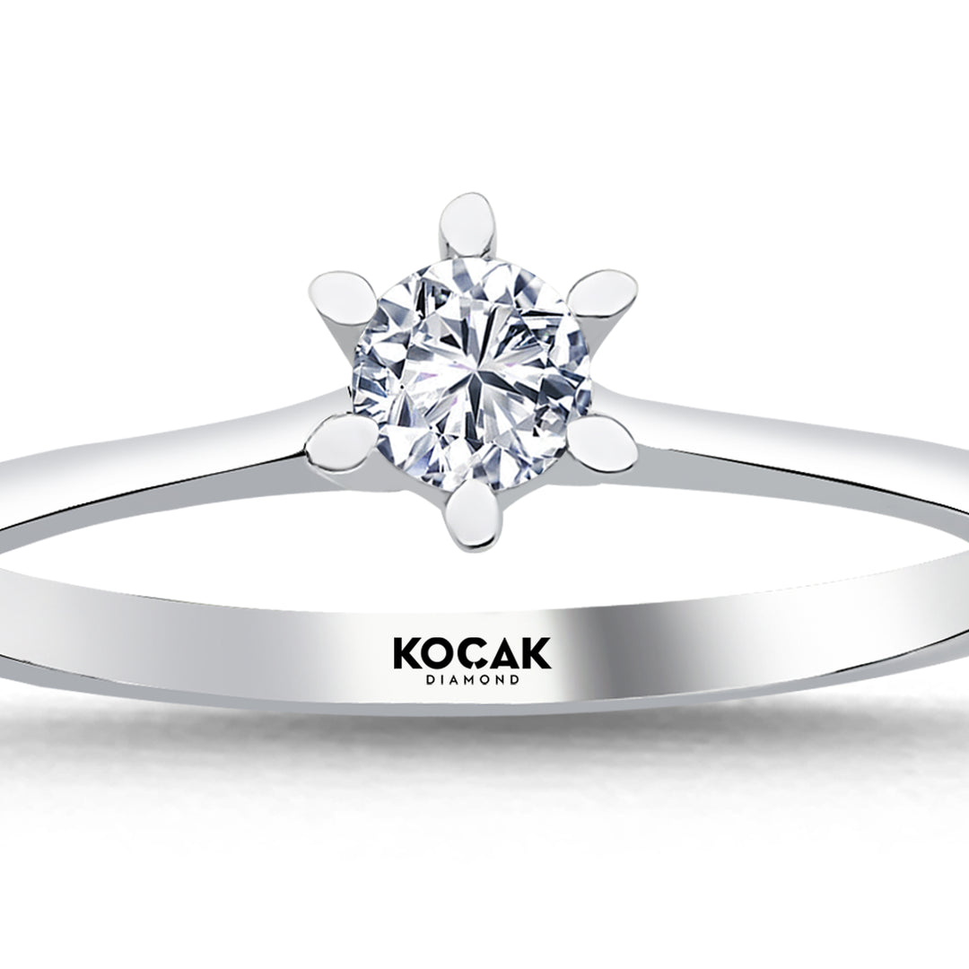 0.20 Karat EF SI Solitaire Diamond Ring