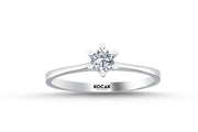 0.19 Karat EF SI Solitaire Diamond Ring