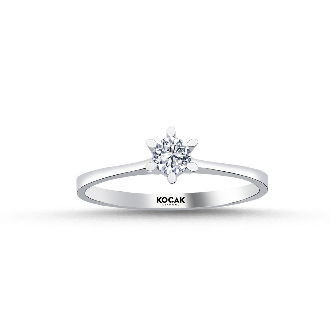 0.19 Karat EF SI Solitaire Diamond Ring