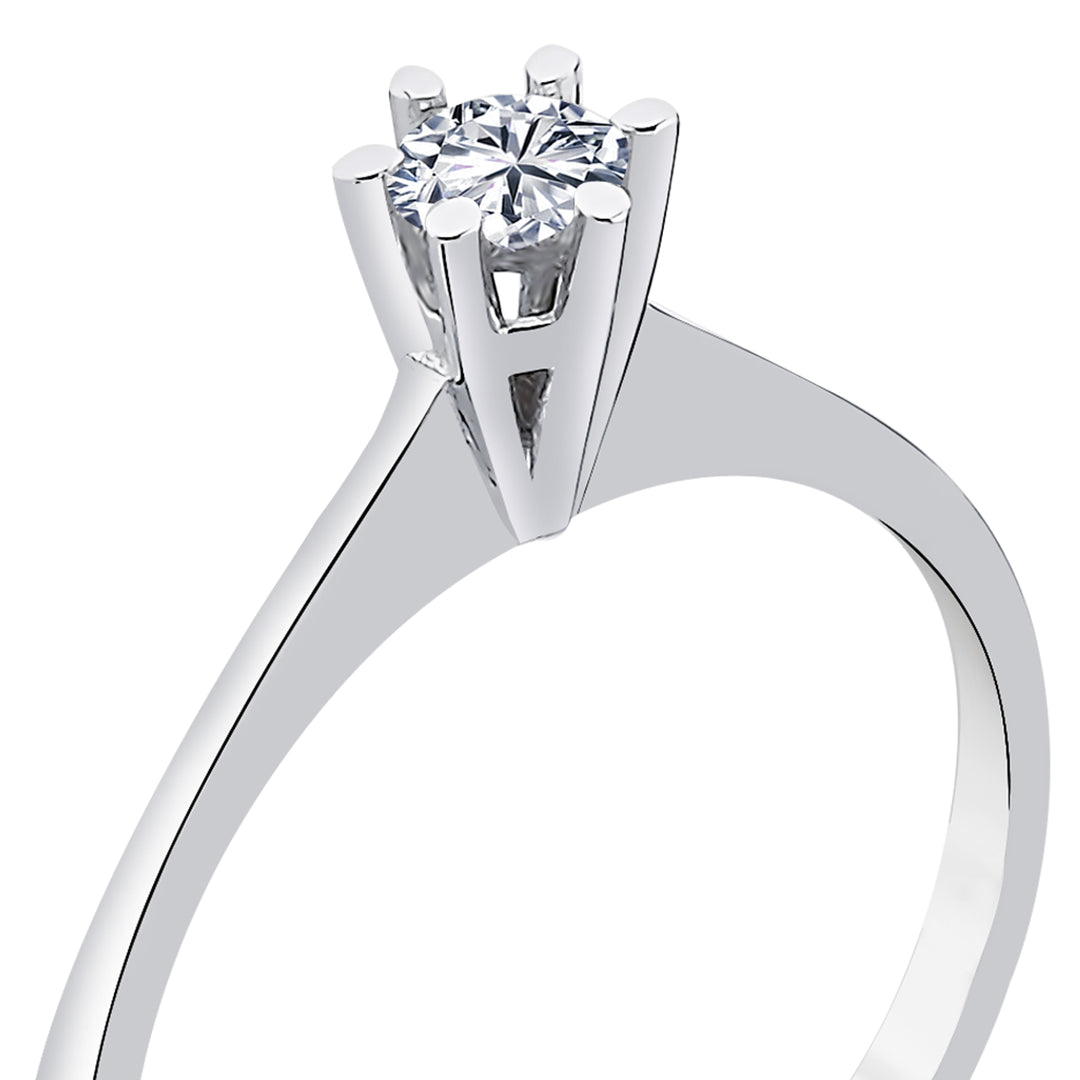 0.15 Karat EF SI Solitaire Diamond Ring