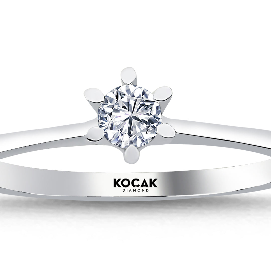 0.15 Karat EF SI Solitaire Diamond Ring