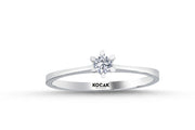 0.09 Karat EF SI Solitaire Diamond Ring